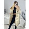 Kabát zimní s beránkem dlouhý rukáv dámský (S/M ONE SIZE) ITALSKÁ MÓDA IMWK233942/DU (Velikost S/M/L, Barva béžová)