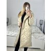 Kabát zimní s beránkem dlouhý rukáv dámský (S/M ONE SIZE) ITALSKÁ MÓDA IMWK233942/DU (Velikost S/M/L, Barva béžová)