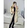 Kabát zimní s beránkem dlouhý rukáv dámský (S/M ONE SIZE) ITALSKÁ MÓDA IMWK233942/DU (Velikost S/M/L, Barva béžová)
