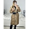 Kabát zimní s beránkem dlouhý rukáv dámský (S/M ONE SIZE) ITALSKÁ MÓDA IMWK233942/DU (Velikost S/M/L, Barva béžová)