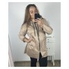 Kabátek s kapucí na zip dlouhý rukáv dámský nadrozměr (2XL/3XLONE SIZE) ITALSKÁ MODA IM423MIRANDA/DU (Velikost 2XL/3XL, Barva Černá)