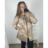 Kabátek s kapucí na zip dlouhý rukáv dámský nadrozměr (2XL/3XLONE SIZE) ITALSKÁ MODA IM423MIRANDA/DU (Velikost 2XL/3XL, Barva Černá)