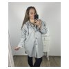 Podzimní kabát s kapucí knoflíky dlouhý rukáv dámský nadrozměr (2XL/3XLONE SIZE) ITALSKÁ MODA IM423MEREDIT/DU (Velikost 2XL/3XL, Barva Černá)