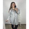 Podzimní kabát s kapucí knoflíky dlouhý rukáv dámský nadrozměr (2XL/3XLONE SIZE) ITALSKÁ MODA IM423MEREDIT/DU (Velikost 2XL/3XL, Barva Černá)