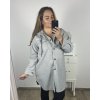 Podzimní kabát s kapucí knoflíky dlouhý rukáv dámský nadrozměr (2XL/3XLONE SIZE) ITALSKÁ MODA IM423MEREDIT/DU (Velikost 2XL/3XL, Barva Černá)