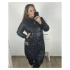 Bunda dlouhá s kapucí dámská nadrozměr (2XL/3XL ONE SIZE) ITALSKÁ MÓDA IM423WHITNEY/DUR (Velikost 2XL/3XL, Barva Černá)