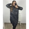 Bunda dlouhá s kapucí dámská nadrozměr (2XL/3XL ONE SIZE) ITALSKÁ MÓDA IM423WHITNEY/DUR (Velikost 2XL/3XL, Barva Černá)