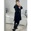 Kabát flaušový s podšívkou s kapucí dlouhý rukáv dámský (S/M ONE SIZE) ITALSKÁ MÓDA IMWK233939/DUR (Velikost S/M/L, Barva béžová)