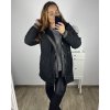 Bunda s kapucí se slabou podšívkou dámská (2XL-6XL) POLSKÁ MÓDA PMWB23B8142-1/DUR (Velikost 2XL, Barva Černá)