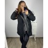 Bunda s kapucí se slabou podšívkou dámská (2XL-6XL) POLSKÁ MÓDA PMWB23B8142-1/DUR (Velikost 2XL, Barva Černá)