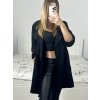 Kabát broušená koženka dámský (L/XL ONE SIZE) ITALSKÁ MÓDA IM423098/DU