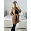 Kabát broušená koženka dámský (L/XL ONE SIZE) ITALSKÁ MÓDA IM423098/DU