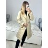Kabát prošívaný dlouhý rukáv dámský (S/M ONE SIZE) ITALSKÁ MÓDA IMWAA233775/DU (Velikost S/M/L, Barva béžová)