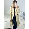 Kabát prošívaný dlouhý rukáv dámský (S/M ONE SIZE) ITALSKÁ MÓDA IMWAA233775/DU (Velikost S/M/L, Barva béžová)