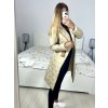 Kabát prošívaný dlouhý rukáv dámský (S/M ONE SIZE) ITALSKÁ MÓDA IMWAA233775/DU (Velikost S/M/L, Barva béžová)