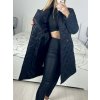 Kabát prošívaný dlouhý rukáv dámský (S/M ONE SIZE) ITALSKÁ MÓDA IMWAA233775/DU (Velikost S/M/L, Barva béžová)