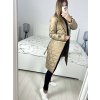 Kabát prošívaný dlouhý rukáv dámský (S/M ONE SIZE) ITALSKÁ MÓDA IMWAA233775/DU (Velikost S/M/L, Barva béžová)