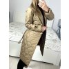 Kabát prošívaný dlouhý rukáv dámský (S/M ONE SIZE) ITALSKÁ MÓDA IMWAA233775/DU (Velikost S/M/L, Barva béžová)
