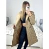 Kabát prošívaný dlouhý rukáv dámský (S/M ONE SIZE) ITALSKÁ MÓDA IMWAA233775/DU (Velikost S/M/L, Barva béžová)