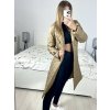 Kabát prošívaný dlouhý rukáv dámský (S/M ONE SIZE) ITALSKÁ MÓDA IMWAA233775/DU (Velikost S/M/L, Barva béžová)
