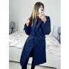Kabát prošívaný dlouhý rukáv dámský (S/M ONE SIZE) ITALSKÁ MÓDA IMWAA233775/DU (Velikost S/M/L, Barva béžová)