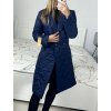 Kabát prošívaný dlouhý rukáv dámský (S/M ONE SIZE) ITALSKÁ MÓDA IMWAA233775/DU (Velikost S/M/L, Barva béžová)