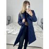Kabát prošívaný dlouhý rukáv dámský (S/M ONE SIZE) ITALSKÁ MÓDA IMWAA233775/DU (Velikost S/M/L, Barva béžová)