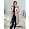 Kabát prošívaný dlouhý rukáv dámský (S/M ONE SIZE) ITALSKÁ MÓDA IMWAA233775/DU (Velikost S/M/L, Barva béžová)