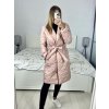 Kabát prošívaný dlouhý rukáv dámský (S/M ONE SIZE) ITALSKÁ MÓDA IMWAA233775/DU (Velikost S/M/L, Barva béžová)