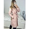 Kabát prošívaný dlouhý rukáv dámský (S/M ONE SIZE) ITALSKÁ MÓDA IMWAA233775/DU (Velikost S/M/L, Barva béžová)