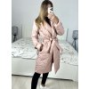 Kabát prošívaný dlouhý rukáv dámský (S/M ONE SIZE) ITALSKÁ MÓDA IMWAA233775/DU (Velikost S/M/L, Barva béžová)