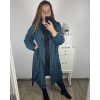 Bunda/kabát dlouhá s kapucí dámská nadrozměr (XL/2XL/3XL ONE SIZE) ITALSKÁ MÓDA IM423LIFES/DU (Velikost XL/2XL, Barva Černá)