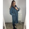 Bunda/kabát dlouhá s kapucí dámská nadrozměr (XL/2XL/3XL ONE SIZE) ITALSKÁ MÓDA IM423LIFES/DU (Velikost XL/2XL, Barva Černá)