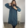 Bunda/kabát dlouhá s kapucí dámská nadrozměr (XL/2XL/3XL ONE SIZE) ITALSKÁ MÓDA IM423LIFES/DU (Velikost XL/2XL, Barva Černá)