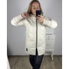 Bunda  s kapucí dámská nadrozměr (XL/2XL ONE SIZE) ITALSKÁ MÓDA IM423LOVES/DU (Velikost XL/2XL, Barva béžová krémová)