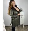 Bunda, Kabát dlouhý rukáv dámská nadrozměr (XL/2XL ONE SIZE) ITALSKÁ MÓDA IM423BELTA/DU