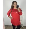 Tunika  dlouhý rukáv dámská nadrozměr (3XL/4XL/5XL ONE SIZE) ITALSKá MóDA IM423550/DR