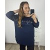Tunika  dlouhý rukáv dámská nadrozměr (3XL/4XL/5XL ONE SIZE) ITALSKá MóDA IM423550/DR