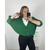 Svetr pletený oversize na knoflíčky dlouhý rukáv dámský nadrozměr Alessandra  (3XL/4XL/5XLONE SIZE) ITALSKÁ MÓDA IMWC233944/DR (Velikost 3XL/4XL, Barva béžová)