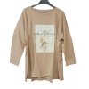 Tričko dlouhý rukáv dámské nadrozměr (3XL/4XL ONE SIZE) TURECKÁ MÓDA TMAA233967/DR (Velikost 3XL/4XL, Barva bílá)