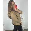 Svetr oversize dlouhý rukáv dámský nadrozměr (2XL/3XL ONE SIZE) POLSKÁ MÓDA PMWM23510/DR (Velikost 2XL/3XL, Barva béžová)