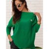 Svetr oversize dlouhý rukáv dámský nadrozměr (2XL/3XL ONE SIZE) POLSKÁ MÓDA PMWM23510/DR (Velikost 2XL/3XL, Barva béžová)