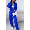 Souprava/komplet elegantní kalhoty dlouhé a sako dlouhý rukáv dámská (S/M ONE SIZE) ITALSKÁ MÓDA IMD23204/DU