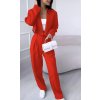 Souprava/komplet elegantní kalhoty dlouhé a sako dlouhý rukáv dámská (S/M ONE SIZE) ITALSKÁ MÓDA IMD23204/DU (Velikost S/M/L, Barva Černá)