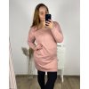 Šaty svetrové dlouhý rukáv dámské nadrozměr (XL/2XL/3XL ONE SIZE) ITALSKÁ MÓDA IM423VILETA/DU