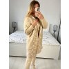Kabát alpaka s kapucí dlouhý rukáv dámský (S/M/L ONE SIZE) ITALSKÁ MÓDA IMWAK233906/DU
