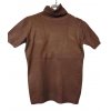 Tričko úpletové s rolákem krátký rukáv dámské (S/M ONE SIZE) ITALSKÁ MÓDA IMWCJ23023/DU (Velikost S/M/L, Barva béžová)