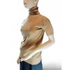 Tričko úpletové s rolákem krátký rukáv dámské (S/M ONE SIZE) ITALSKÁ MÓDA IMWCJ23023/DU (Velikost S/M/L, Barva béžová)