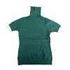 Tričko úpletové s rolákem krátký rukáv dámské (S/M ONE SIZE) ITALSKÁ MÓDA IMWCJ23023/DU (Velikost S/M/L, Barva béžová)