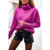 Svetr úpletový s rolákem oversize dlouhý rukáv dámský (S/M ONE SIZE) ITALSKÁ MÓDA IMWCJ23001/DU